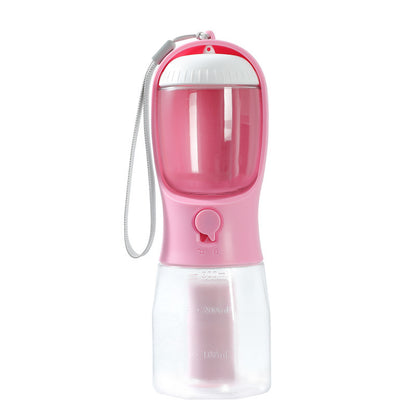 3-in-1 Dog Travel Bottle - Water, Food & Waste Bag Dispenser