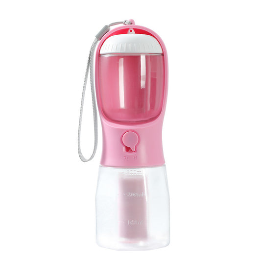 3-in-1 Dog Travel Bottle - Water, Food & Waste Bag Dispenser